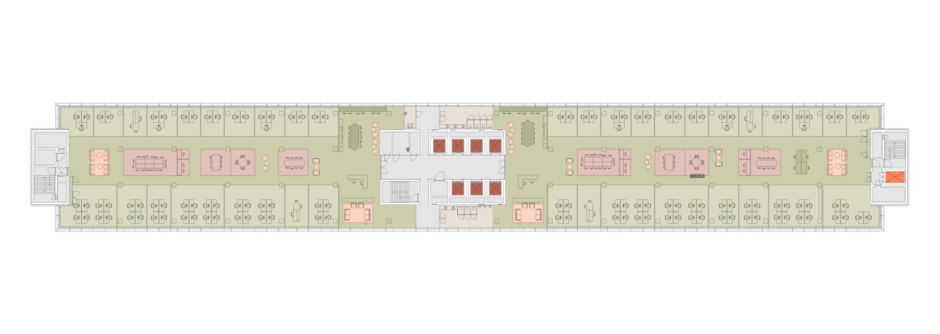 Space plan, Level 03-05, Double Hall